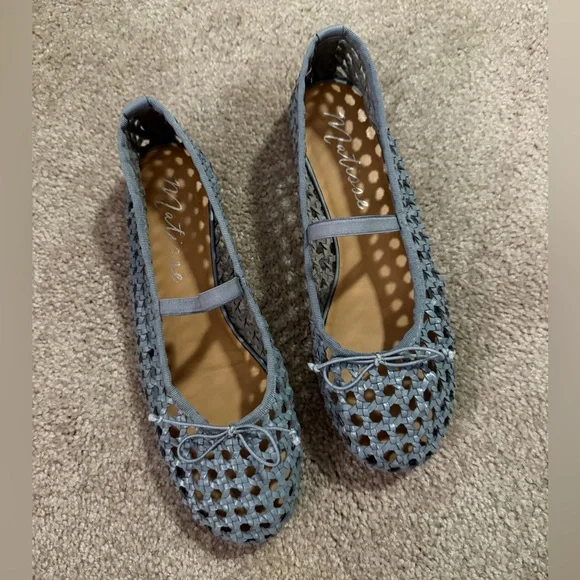 Matisse Blue Perforated Flats Slip-On Comfort - Picture 5 of 13
